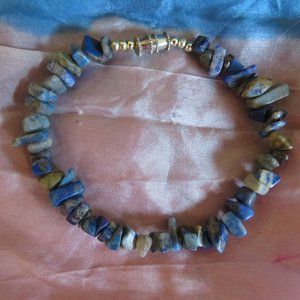 Blue Stone Bracelet Size 7 (108J)